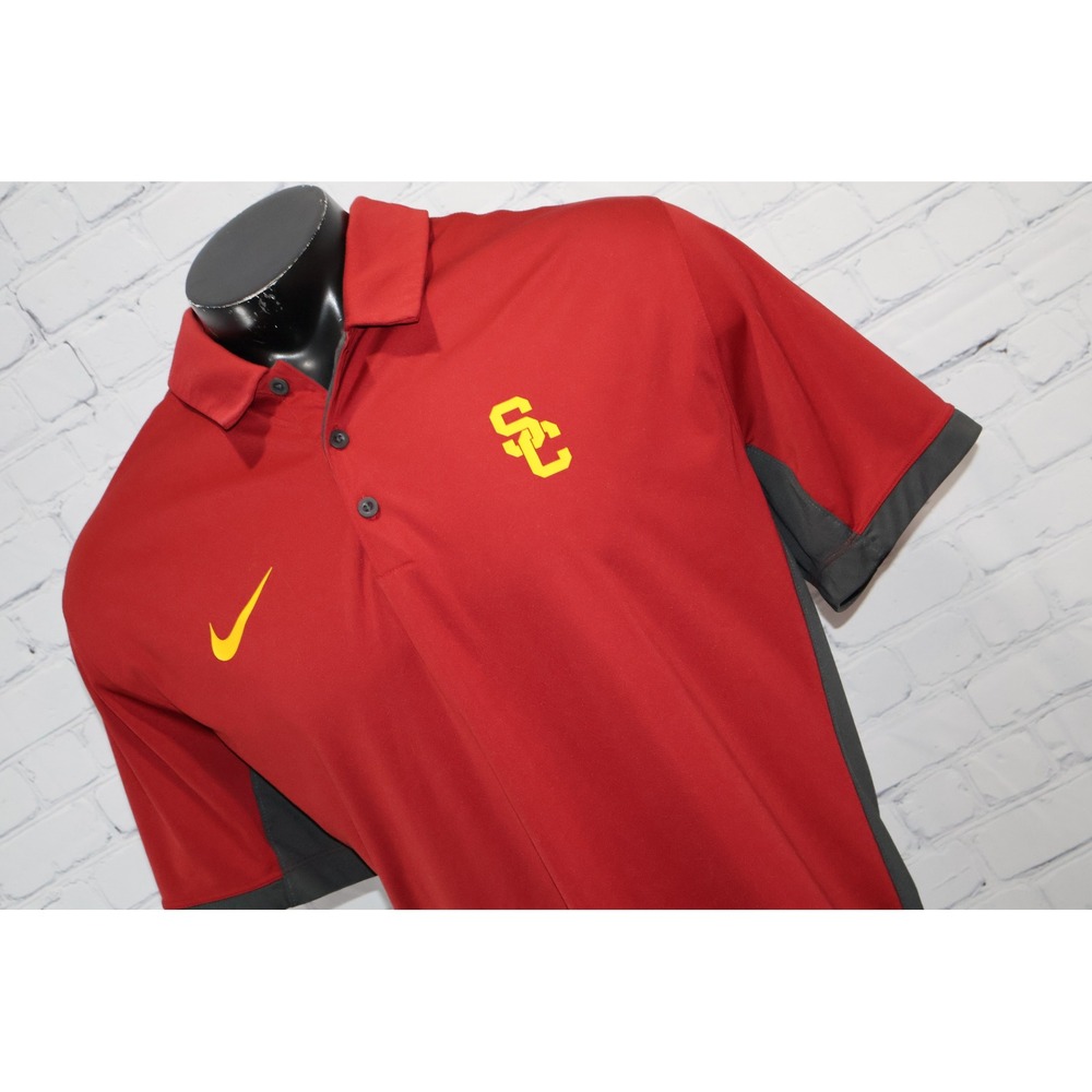 Nike USC Trojans Golf Polo Shirt Mens XXL Dri-FIT Southern California Football